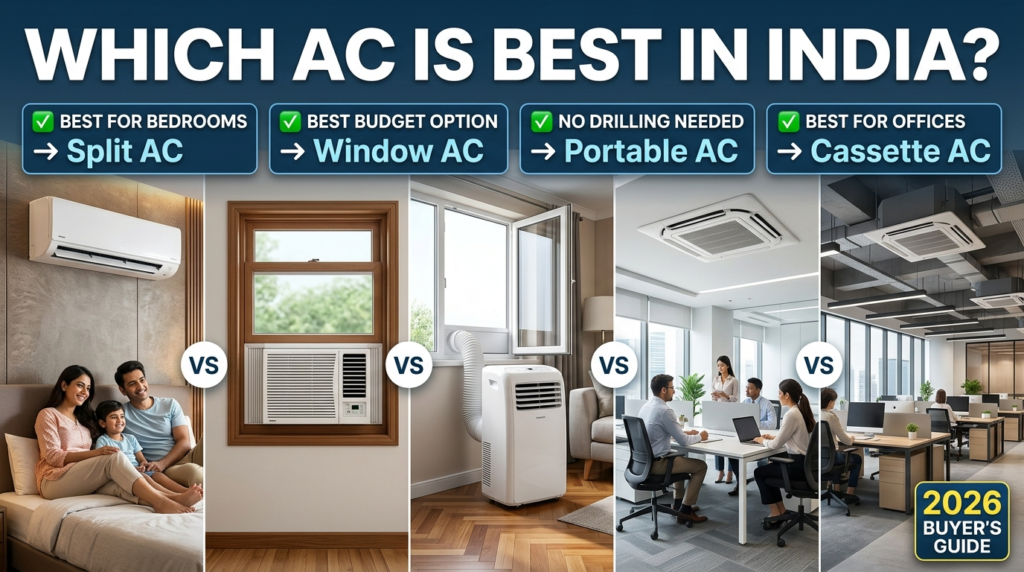 split vs window vs portable ac india 2026